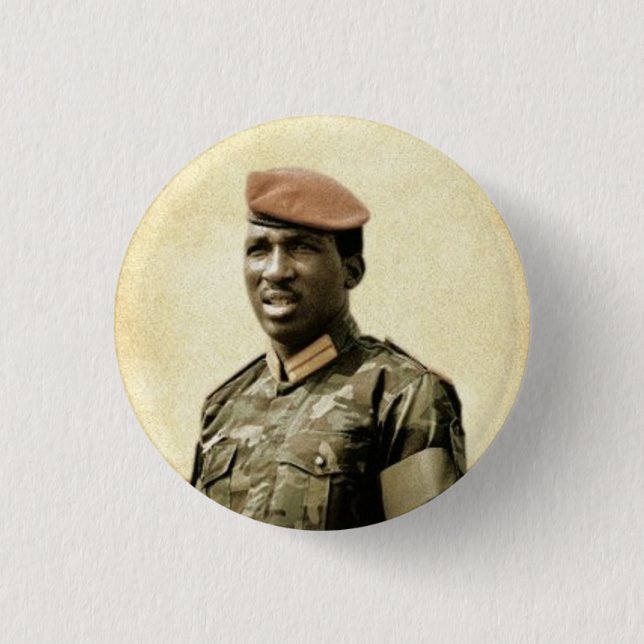 Thomas Sankara - Burkina Faso - African President 3 Cm Round Badge (Front)