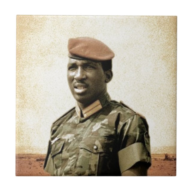 Thomas Sankara - Burkina Faso - African President Tile (Front)