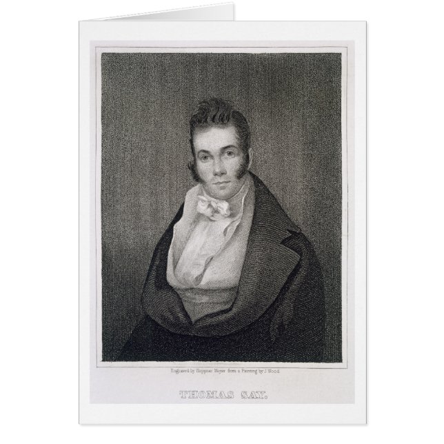 Thomas Say (1787-1834), engraved by Henry Hoppner (Front)