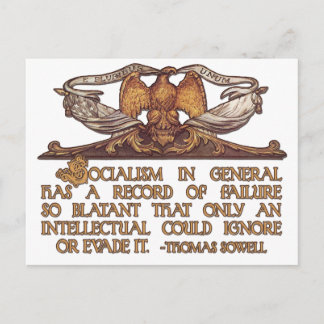 Thomas Sowell Quote on Socialism Postcard