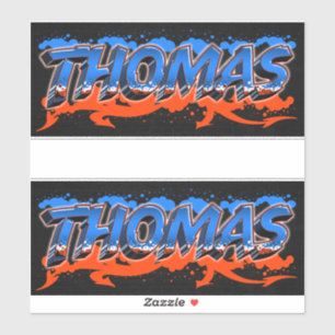 Thomas Vorname Name Graffiti Aufkleber Sticker