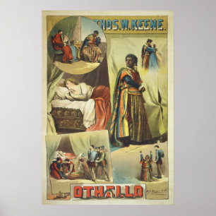 Thomas W. Keene in William Shakespeare's Othello Poster