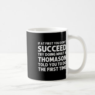 Thomason Funny Surname Family Tree Birthday Reunio Coffee Mug