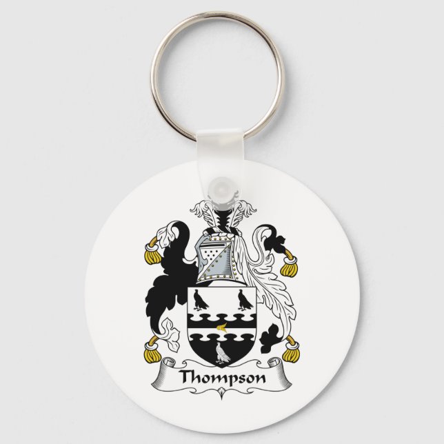 Thompson Family Crest Key Ring (Front)