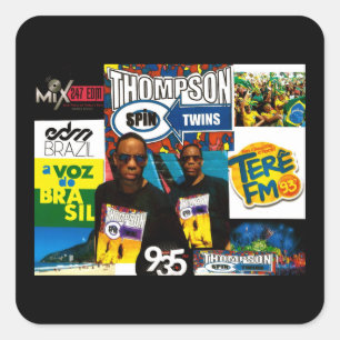 THOMPSON SPIN TWINS Square Stickers