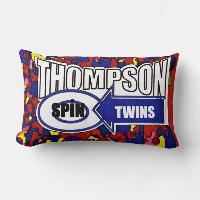 THOMPSON SPIN TWINS Throw Pillow (Front)
