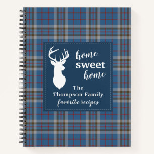 Thompson Tartan Personalised Plaid Family Recipe Notebook