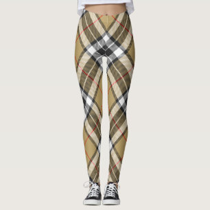 Thomson Camel Tartan Plaid Pattern Family Fashion Leggings