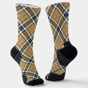 Thomson Camel Tartan Plaid Pattern Family Fashion  Socks