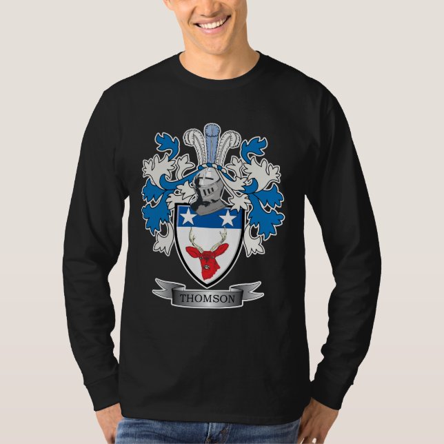 Thomson Family Crest Coat of Arms T-Shirt (Front)