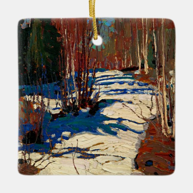 Thomson - Path Behind Mowat Lodge Ceramic Ornament (Front)