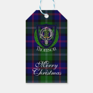 Thomson Scottish Clan Tartan & Crest Gift Tags