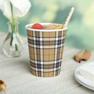 Thomson Tartan Scottish Plaid Pattern Paper Cups