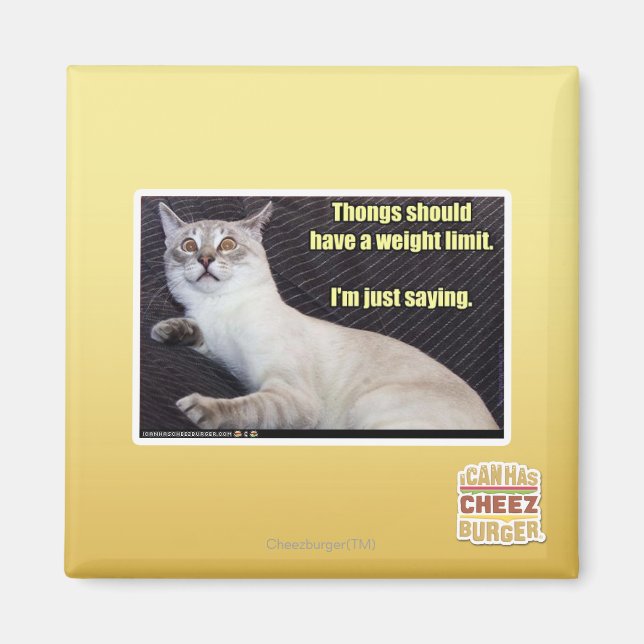 Thongs should have a weight limit. magnet (Front)