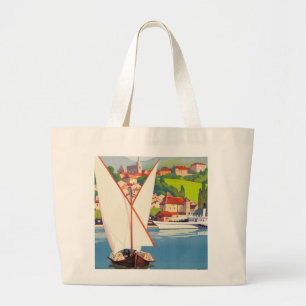 Thonon Les Bains French Travel Europe Large Tote Bag