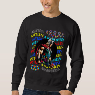 Thor Autism Awareness Navigating Autism Autism Chi Sweatshirt