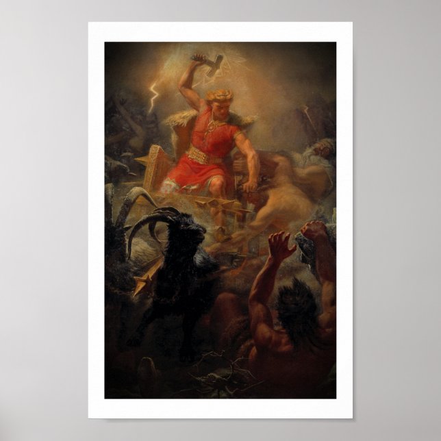 Thor Battles the Giants Poster (Front)