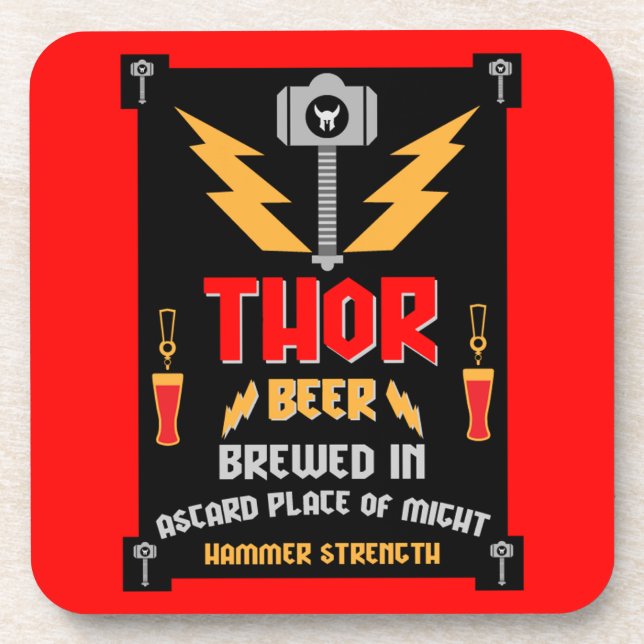 Thor Beer Germanic Paganism Coaster (Front)