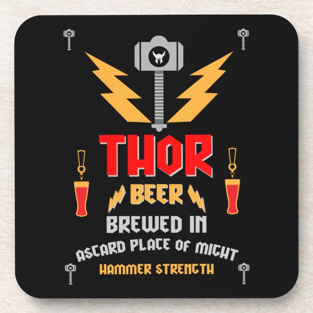 Thor Beer Germanic Paganism Coaster (Front)