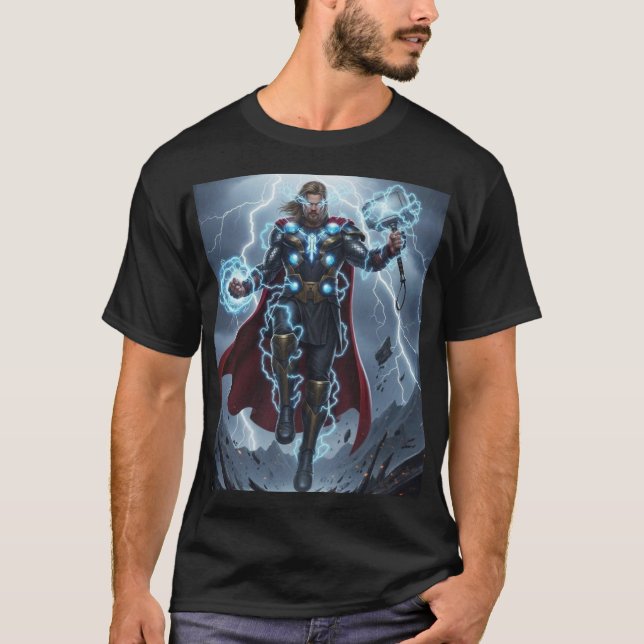 Thor – God of Thunder Storm Power T-Shirt (Front)