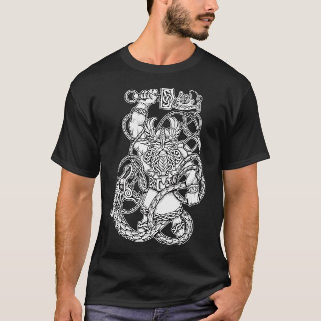 Thor goes fishing T-Shirt (Front)