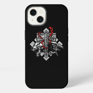 Thor Hammer Mjolnir Rune Protection Odin Raven Vik iPhone 13 Case
