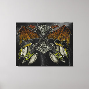 Thor Hammer of the Gods Guitars Canvas Print