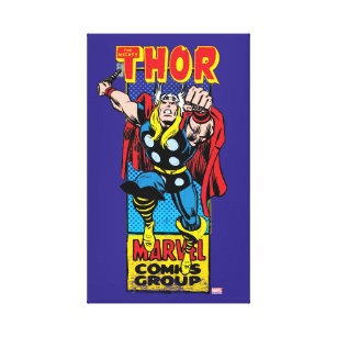 Thor Retro Comic Graphic Canvas Print
