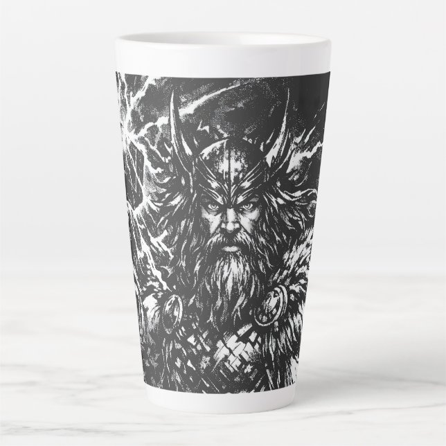 Thor — Storm‑Hammered God of Thunder Latte Mug (Front)