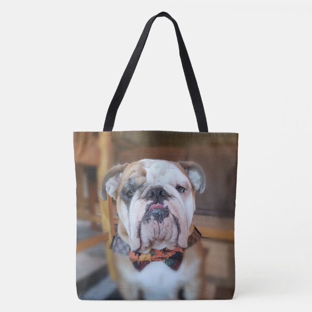 Thor The Bulldog Full Colour Tote Bag (Front)