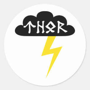 Thor Thunderbolt Classic Round Sticker