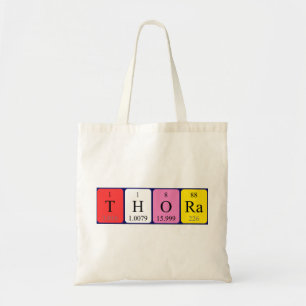 Thora periodic table name tote bag