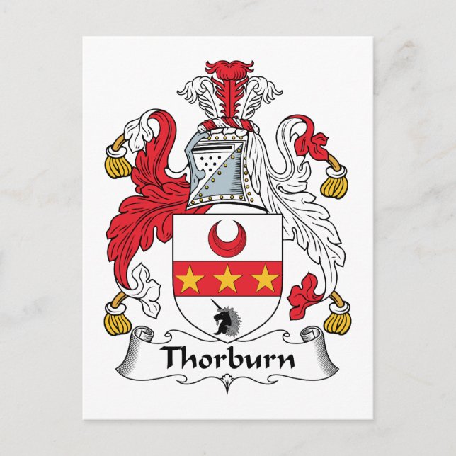 Thorburn Family Crest Postcard (Front)