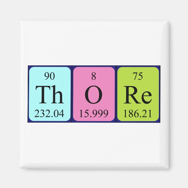 Thore periodic table name magnet (Front)
