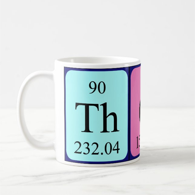 Thore periodic table name mug (Left)