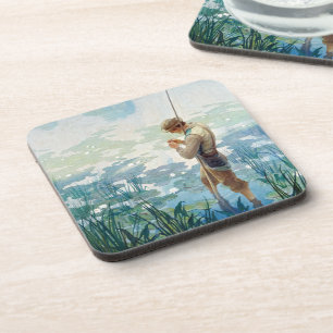 Thoreau Fishing at Walden Pond by N. C. Wyeth Coaster