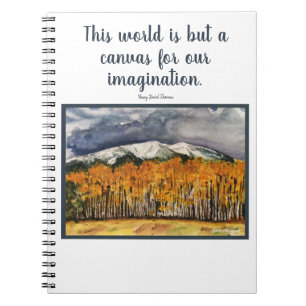 Thoreau Imagination Quote Landscape Art Notebook
