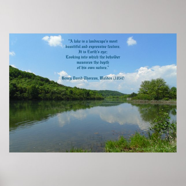 Thoreau Lake Quote Poster (Front)