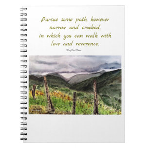 Thoreau Life Quote Landscape Art Spiral Notebook