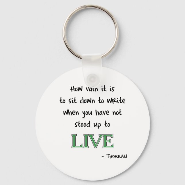 Thoreau on Writing Key Ring (Front)