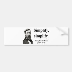 Thoreau Quote 1b Bumper Sticker