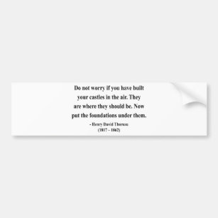 Thoreau Quote 2a Bumper Sticker