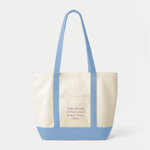 Thoreau Quote Beach Bag
