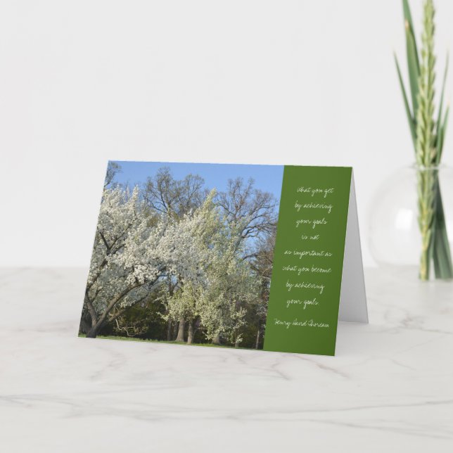 Thoreau Quote Graduation Card-Trees Card (Front)
