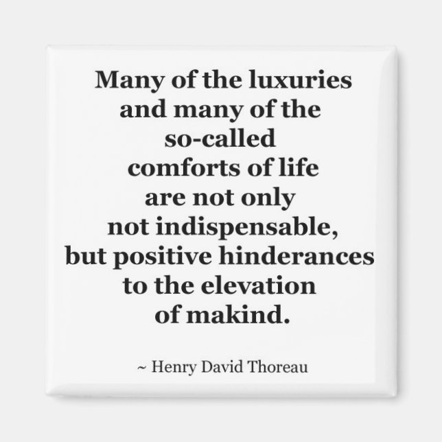 Thoreau Quote Magnet (Front)