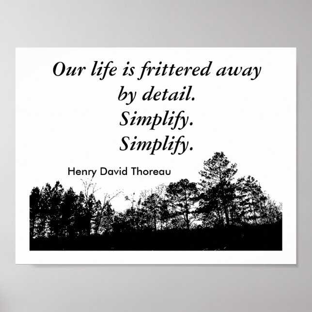 Thoreau quote - poster (Front)