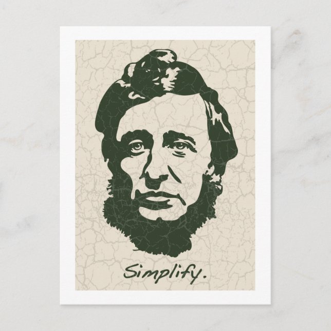 Thoreau - Simplify Postcard (Front)