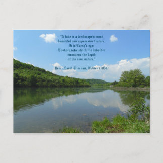 Thoreau Walden Lake Quote Postcard