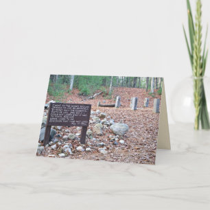 *Thoreau's location of cabin foundation. Card
