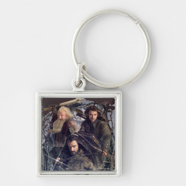 Thorin, Kili, and Balin Graphic Key Ring (Front)